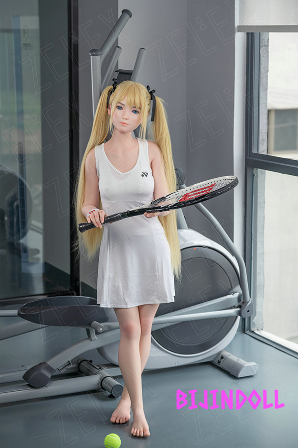 WAXDOLL#G53 147cm B-cup Silicone Blonde Twin Tail Love Doll Moe Sister Character Sex Real Doll