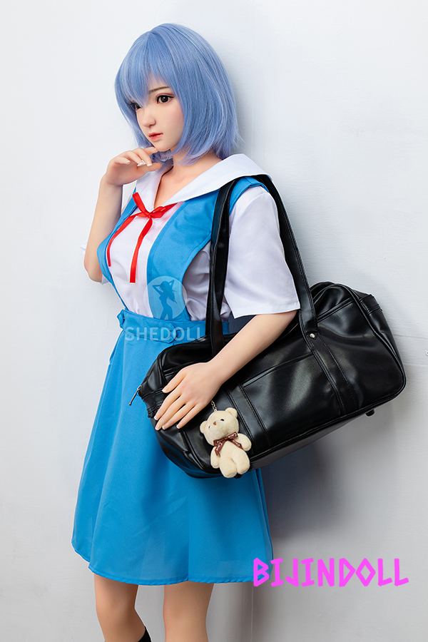SHEDOLL 148cm D-cup Silicon Head [EVA] Rei Ayanami Love Doll Cosplay Sex Doll Real Cosplay Dutch Wife