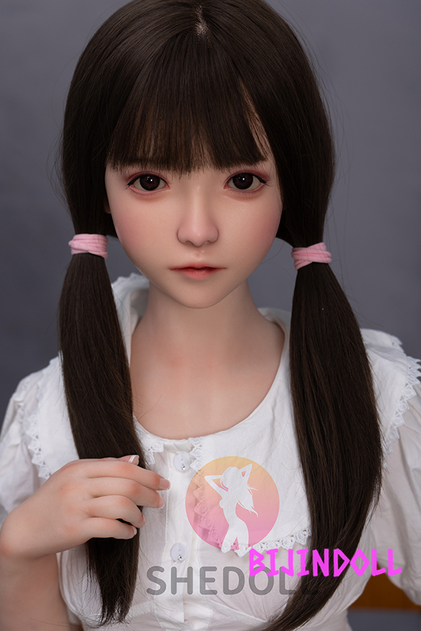 SHEDOLL 140cm B-cup Silicone head Pornographic sex doll narrow hole love doll hole super cute doll