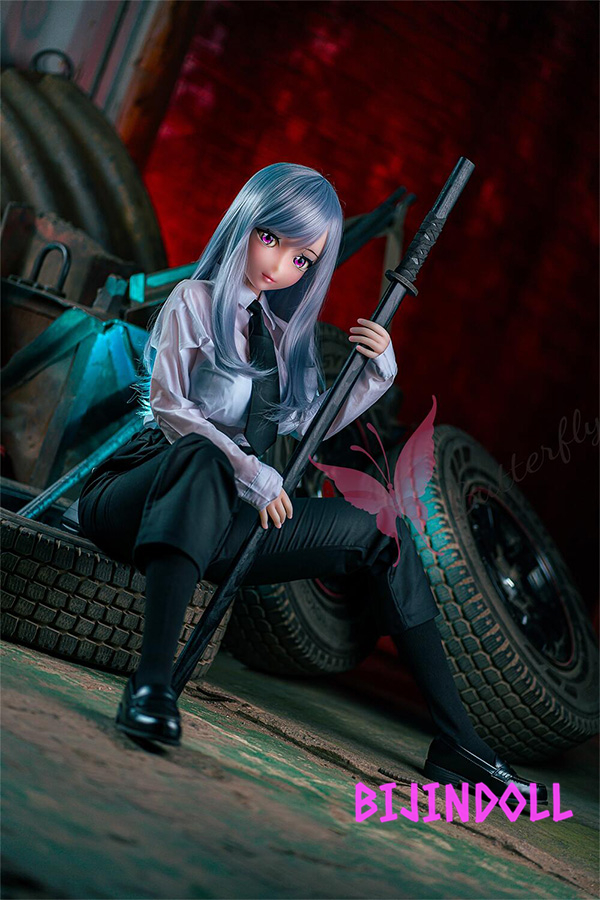 ButterflyDoll Lia 140cm E-cup TPE silver hair anime sex doll big tits erotic sexy Dutch wife fantasy anime