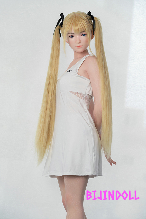 WAXDOLL#G53 147cm B-cup Silicone Blonde Twin Tail Love Doll Moe Sister Character Sex Real Doll