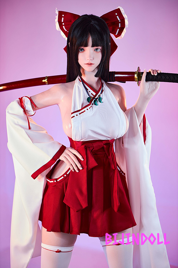 FUDOLL#24 158cm E-Cup Silicone Head Shrine Maiden Sex Dolls Too Erotic Body Dutch Wife Real Sex