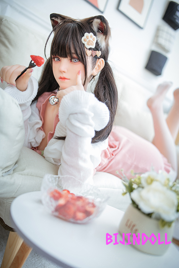 Bezlya2.2 風玲 155cmM F-cup Silicone Head Cute Beauty Sex Doll Cat Ear Beautiful Ecchi Doll Life Size Realistic Dutch Wife