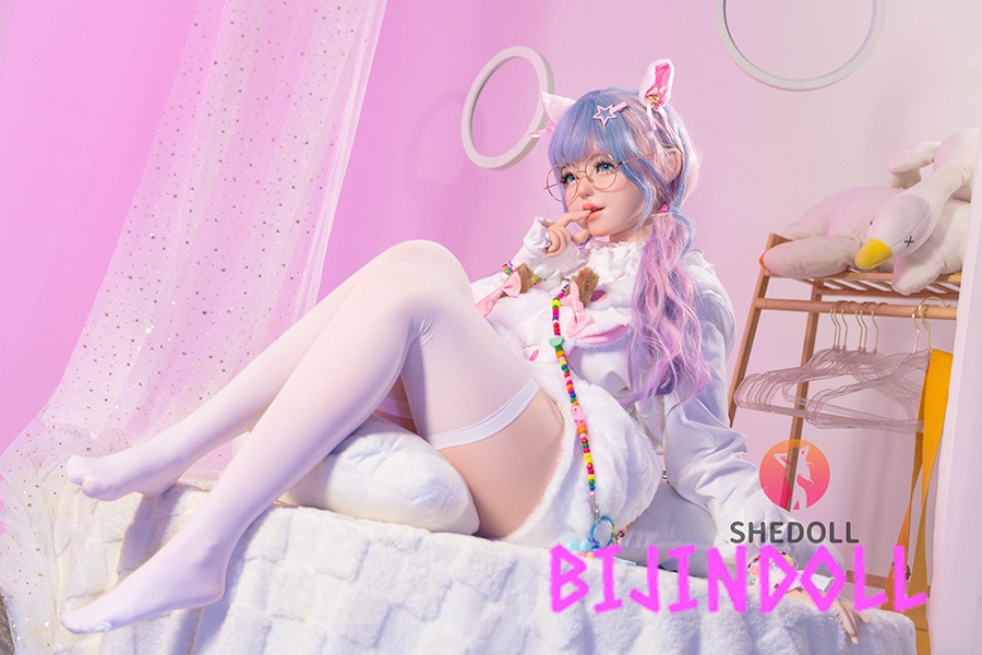 Shedoll 145cm Yaoyao Silicone Head + TPE Body Cat Ears Beautiful Girl Sex Doll Cute Love Doll