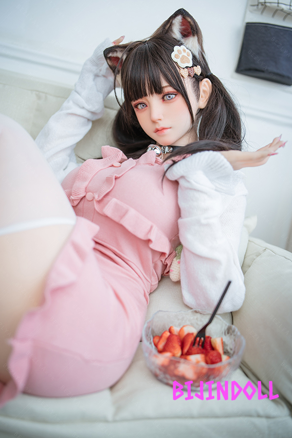 Bezlya2.2 風玲 155cmM F-cup Silicone Head Cute Beauty Sex Doll Cat Ear Beautiful Ecchi Doll Life Size Realistic Dutch Wife