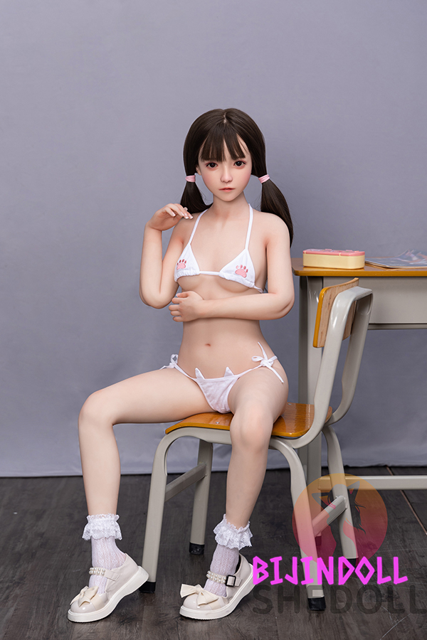 SHEDOLL 140cm B-cup Silicone head Pornographic sex doll narrow hole love doll hole super cute doll