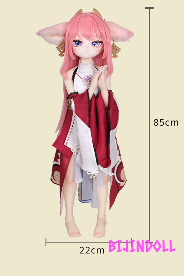 mozudoll 小狐狸 Costume Free Yaemiko Love Doll Genshin Cosplay Doll PVC Head Dutch Wife