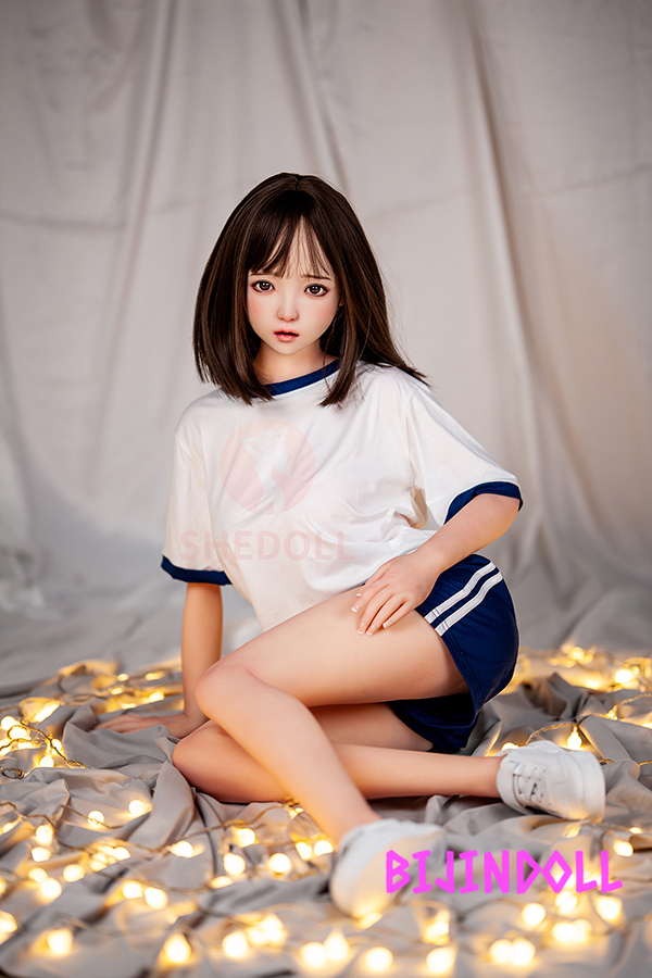 SHEDOLL 148cm D-cup Silicone head Realistic-faced gym clothes love doll TPE body cheap sex doll