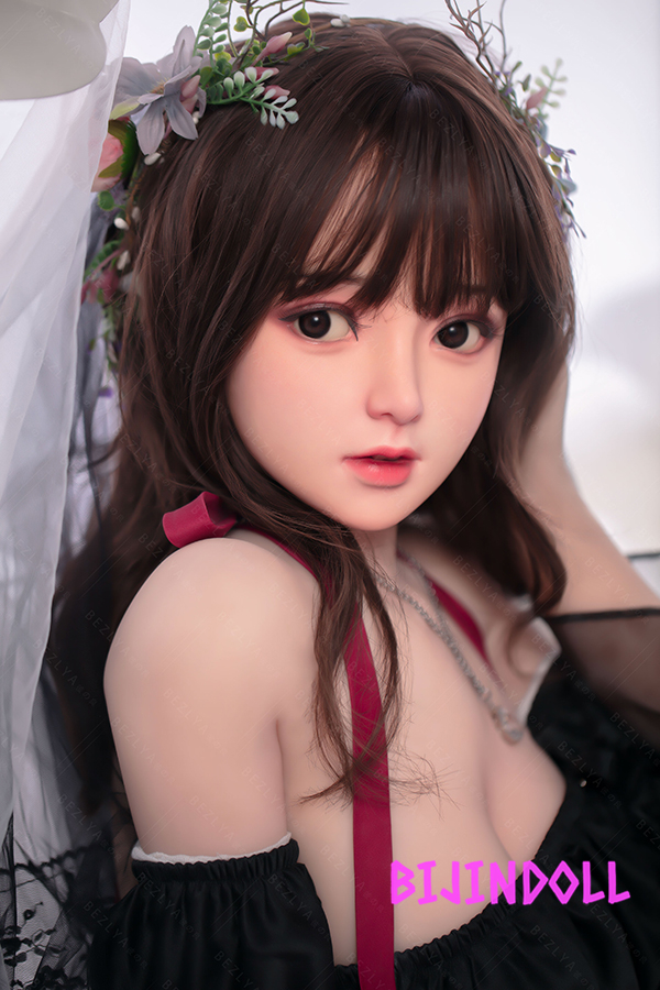 Bezlya 鈴蘭 149cm C-cup Silicone head real Dutch Wife Seductive Cute Porn Asian TPE body sex doll
