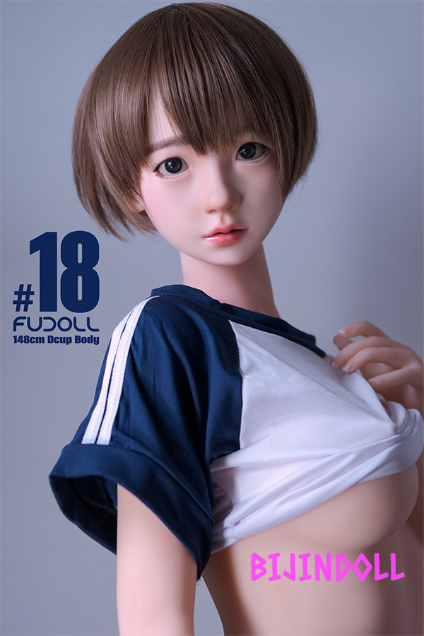 FUDOLL#18 148cm D-cup Silicon head TPE body Super beautiful real sex doll skinny slender dutch wife
