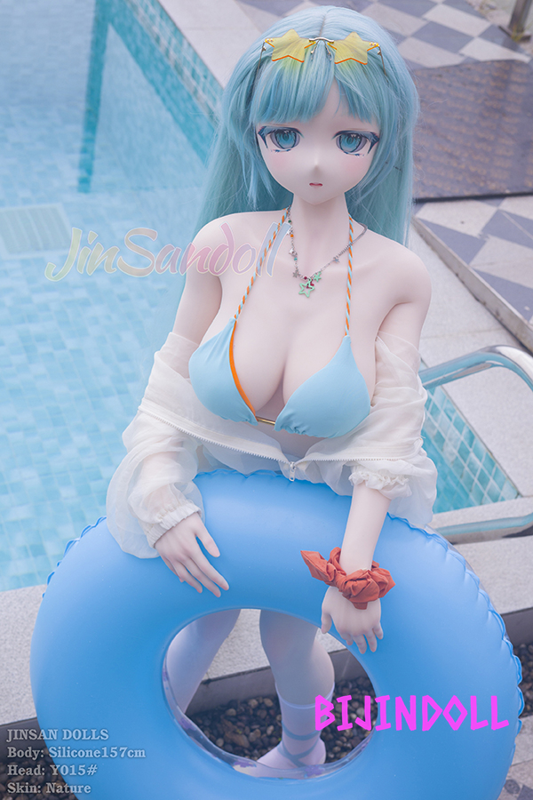 WMDoll#Y015 157cm B-Cup PVC Head Anime Swimsuit Erotic Life-Size Sex Doll