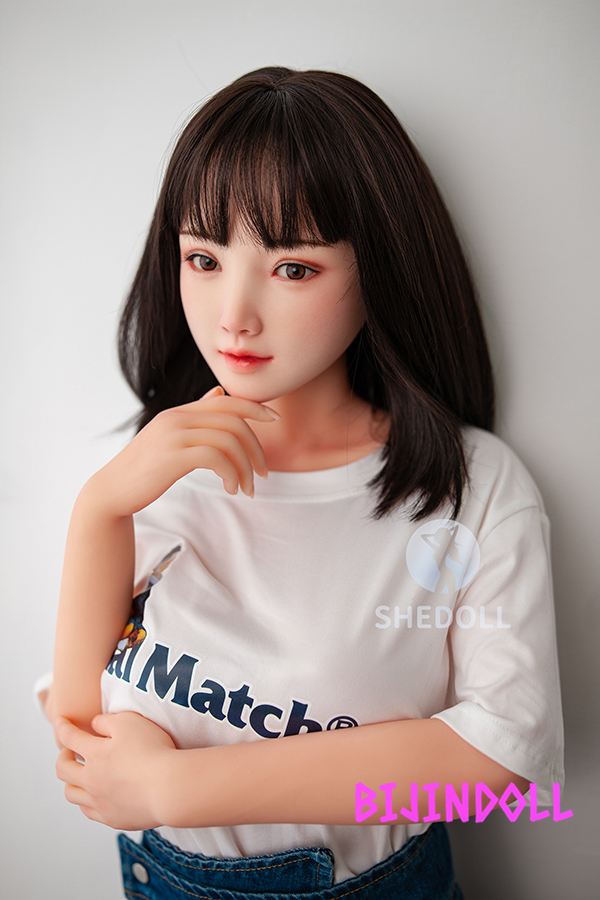 SHEDOLL 148cm D-cup Silicone Head Beautiful Realistic Doll Life-sized Dutch Wife TPE Body Sex Doll