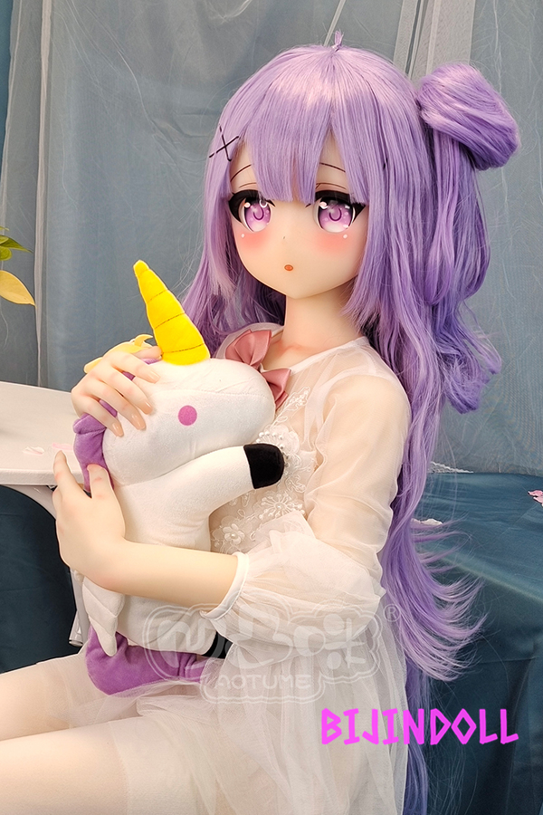aotumedoll#92 B-cup TPE cute purple hair sex doll anime cosplay Cute sex tits r18 Dutch wife