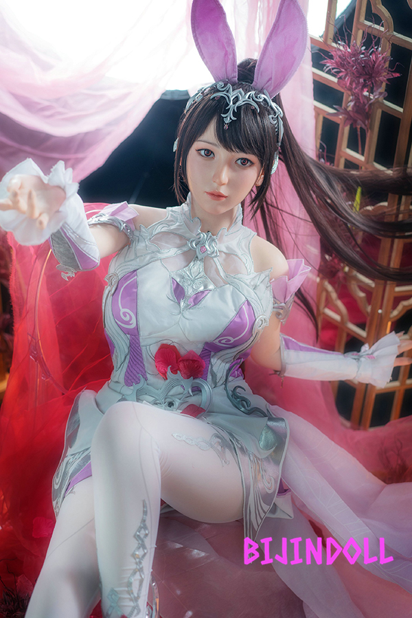 WAXDOLL#GE17Z 155cm C-cup Silicone Game Cosplay Love Doll Luxury Realistic Doll R18 Dutch Wife