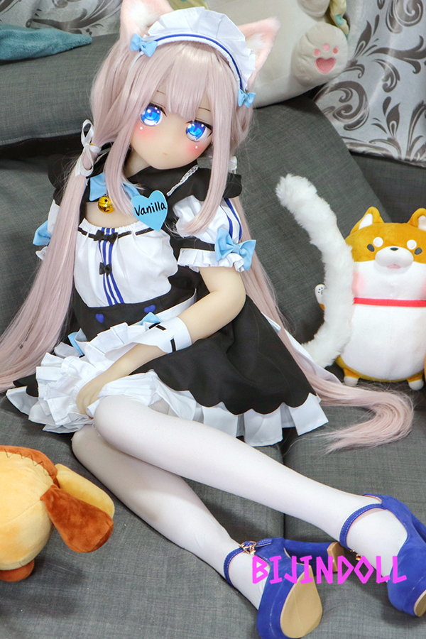 aotumedoll#59 B-cup TPE Nekopara Vanilla Anime Love Doll Cosplay Cat Sex Manga Game Character White Hair Mixed Doll