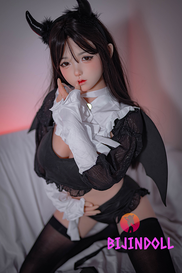 SHEDOLL 148cm D-cup Silicone Head Cute love doll erotic life-size sex doll little devil real sex doll