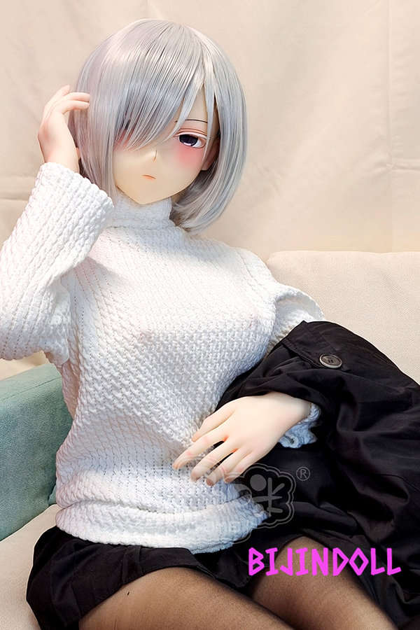 aotumedoll#91 155cm C-cup silicon head +TPE body white hair beauty anime sex doll cartoon cosplay dutch wife beauty