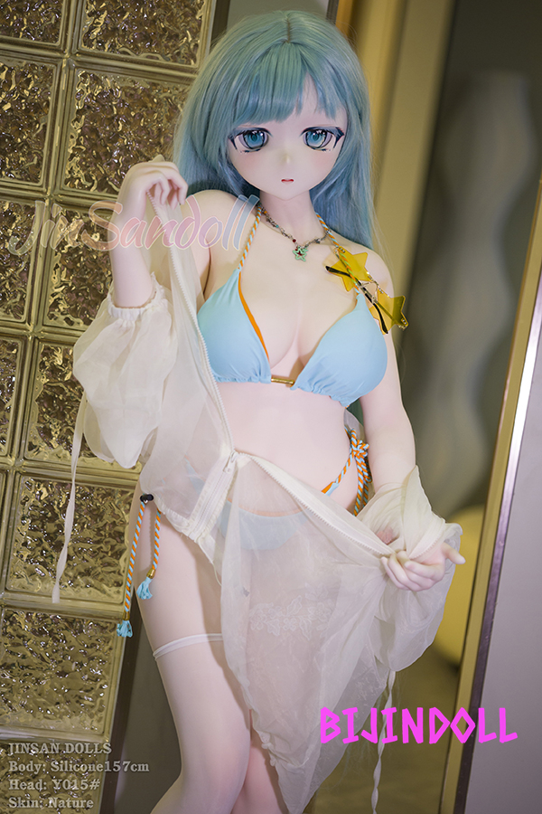 WMDoll#Y015 157cm B-Cup PVC Head Anime Swimsuit Erotic Life-Size Sex Doll