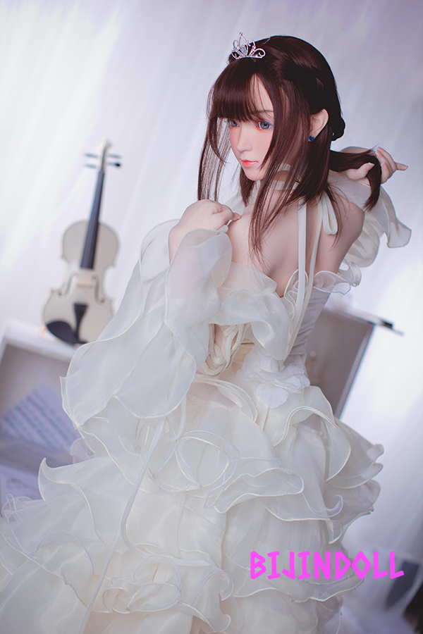FUDOLL#12 148cm D-cup Silicon head bride sex doll wedding dress real beautiful sex doll