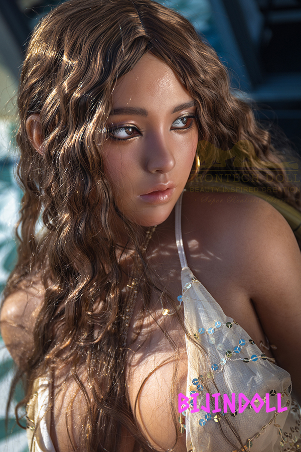 Irontechdoll 164cm F-Cup Silicone Black Gal Brown Love Doll Life Size Erotic Big F Cup Big Breasts Asian Brunette Doll