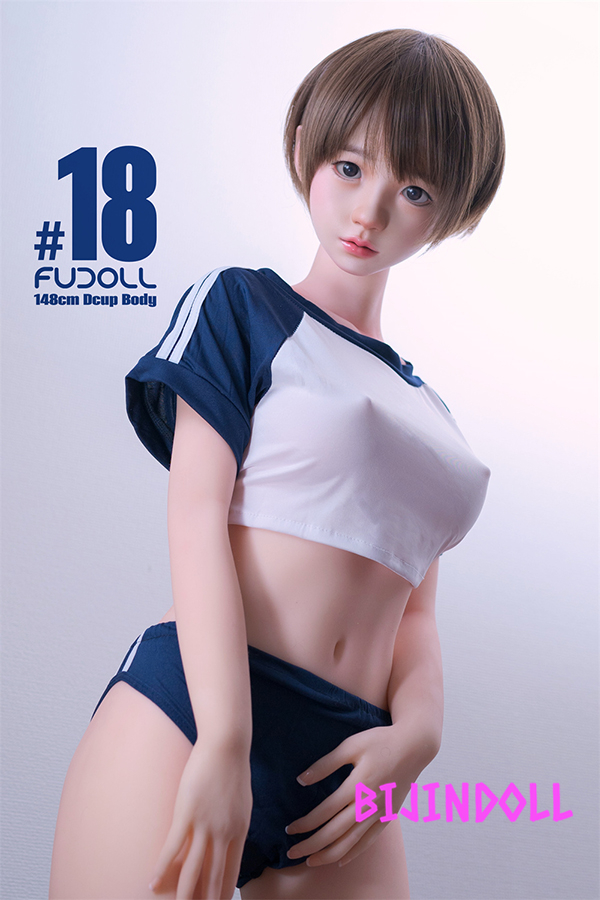FUDOLL#18 148cm D-cup Silicon head TPE body Super beautiful real sex doll skinny slender dutch wife