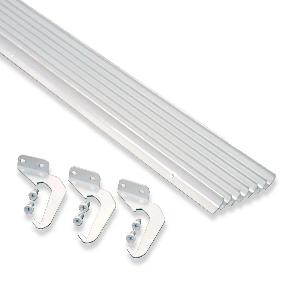 4 in. x 50 ft. White Aluminum Gutter with Brackets & Screws - Value Pack of 50 ft.