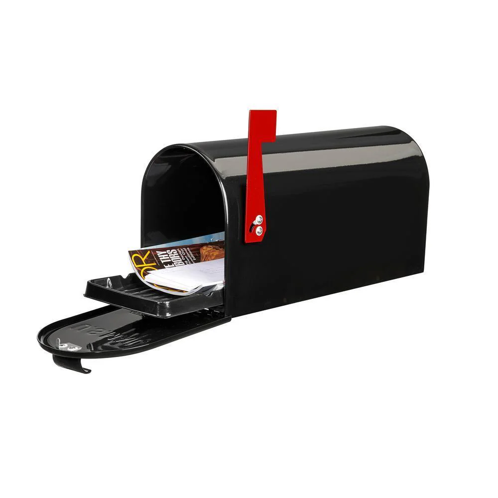 Lazy Hill Farm Designs Black Post-Mounted Bristol Mailbox