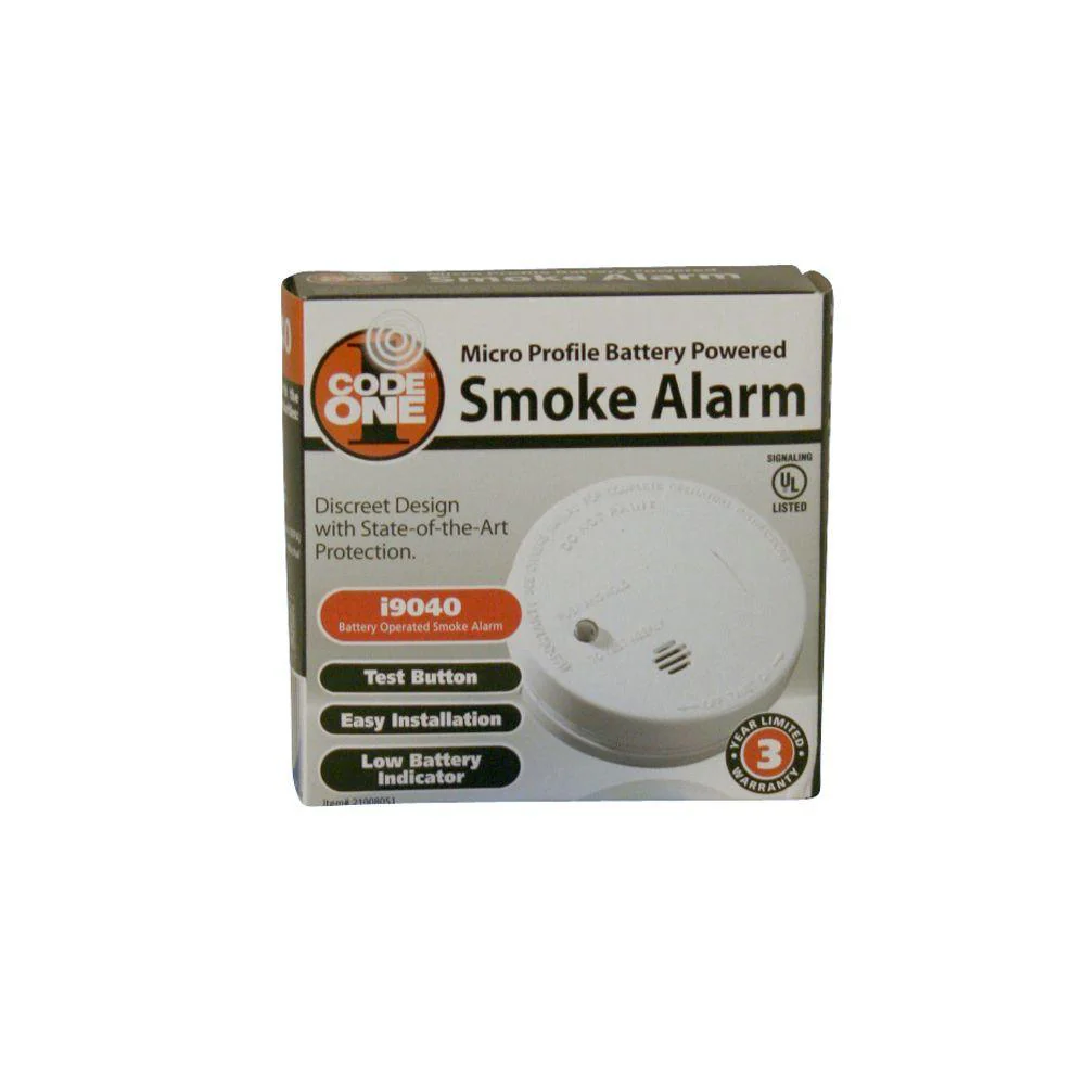 Battery Operated Smoke Detector with Ionization Sensor