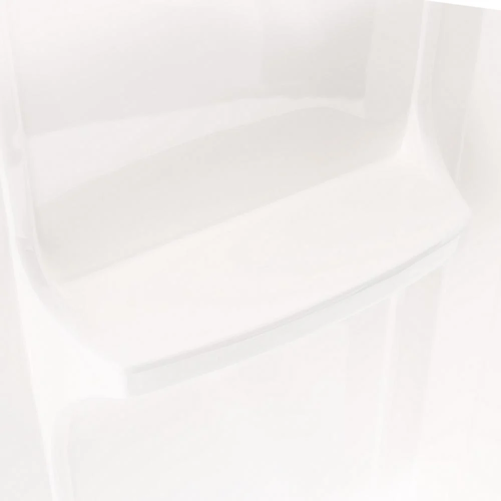 Durawall 42 in. x 72 in. x 58 in. 5-Piece Easy Up Adhesive Bath Tub Surround in White
