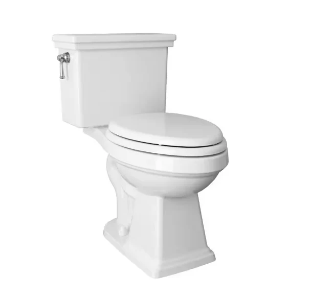 Lexington 2-Piece 1.28 GPF Single Flush Elongated Toilet in White