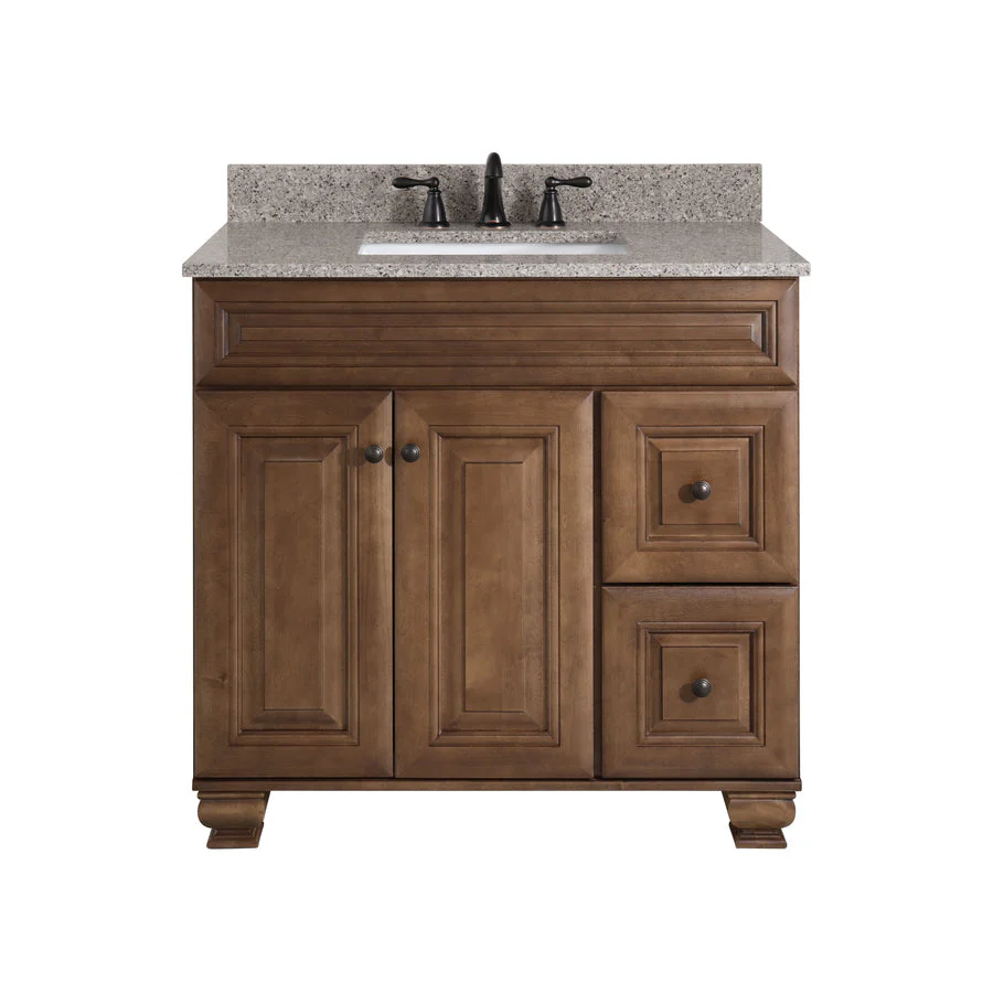 Diamond FreshFit Ballantyne 36-in Mocha with Ebony Glaze Bathroom Vanity Cabinet