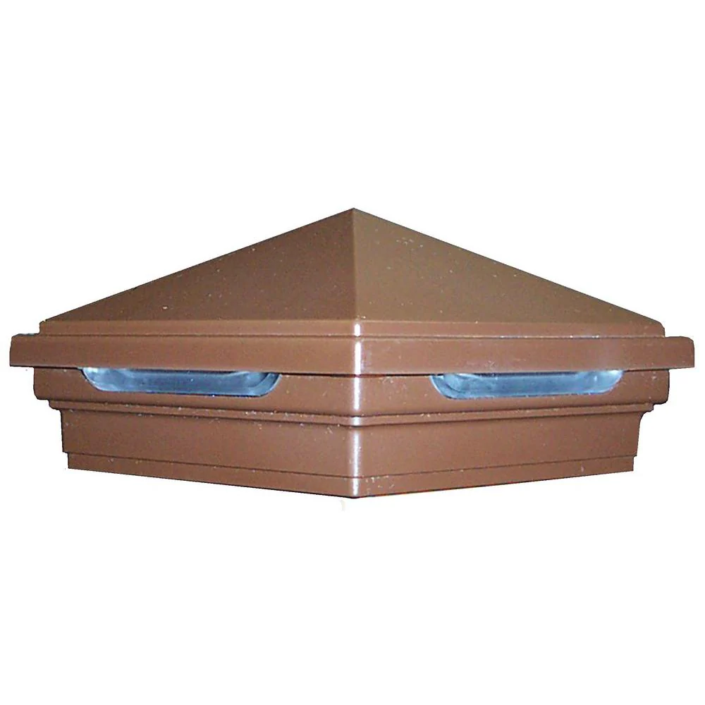 Trex DeckLighting 4 in. x 4 in. White LED Pyramid Post Sleeve Cap Light