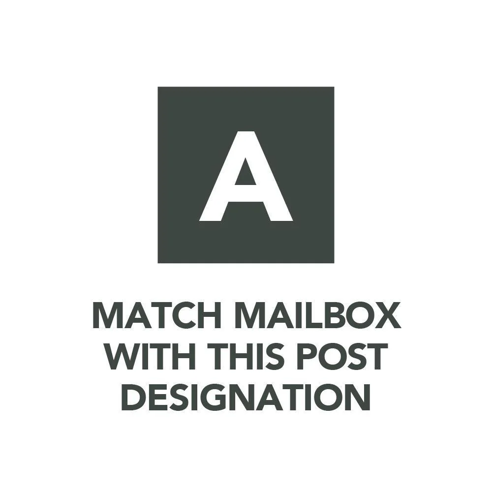 Elite Medium, Steel, Post Mount Mailbox, Black