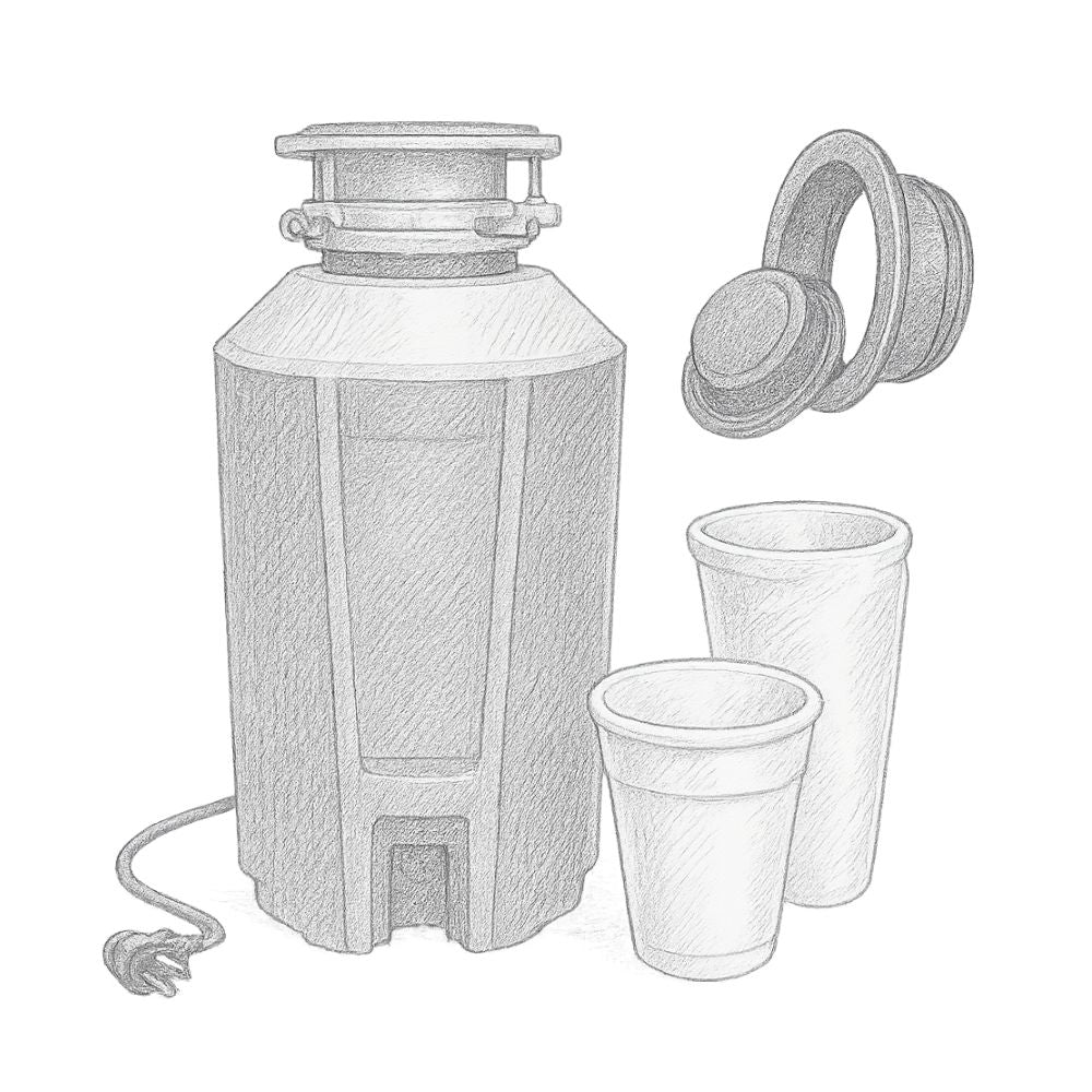 Everbilt 1.25 HP Continuous Feed Garbage Disposal with Stainless Steel Sink Flange and Attached Power Cord