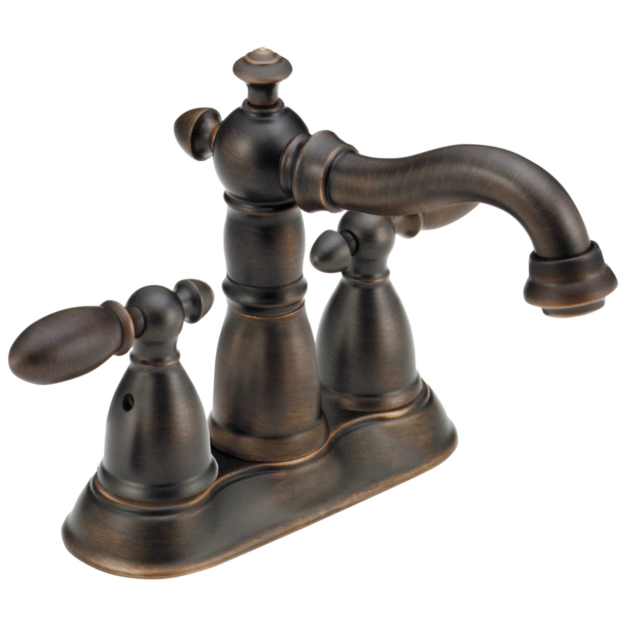 Delta Victorian Venetian Bronze 2-Handle 4-in Centerset WaterSense Bathroom Sink Faucet with Drain