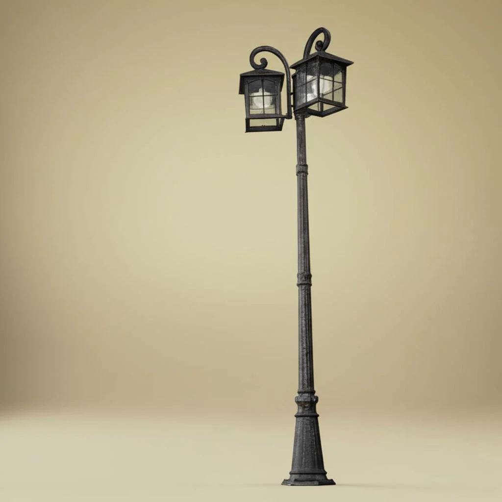 Home Decorators Collection Brimfield 3-Head Aged Iron Outdoor Post Light