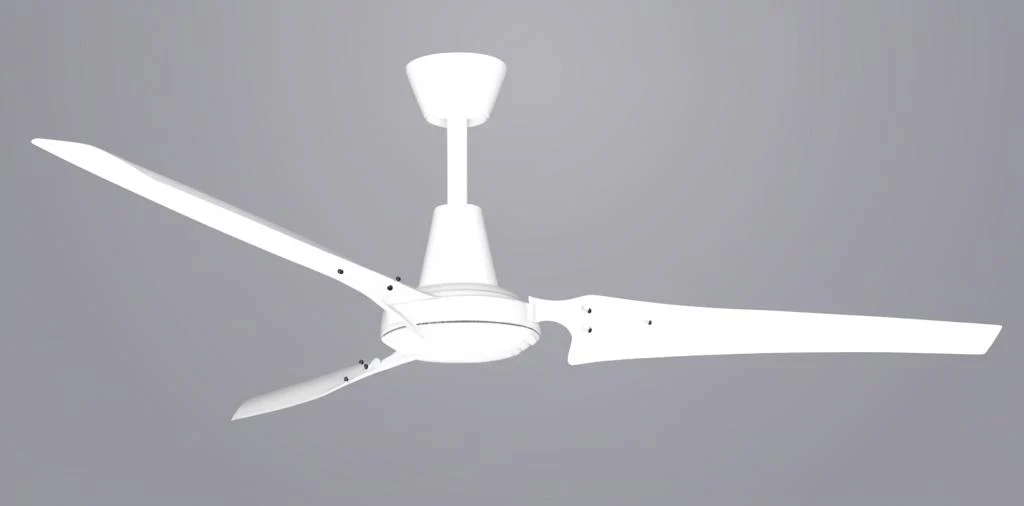 Hampton Bay Industrial 60 in. Indoor/Outdoor White Ceiling Fan with Wall Control