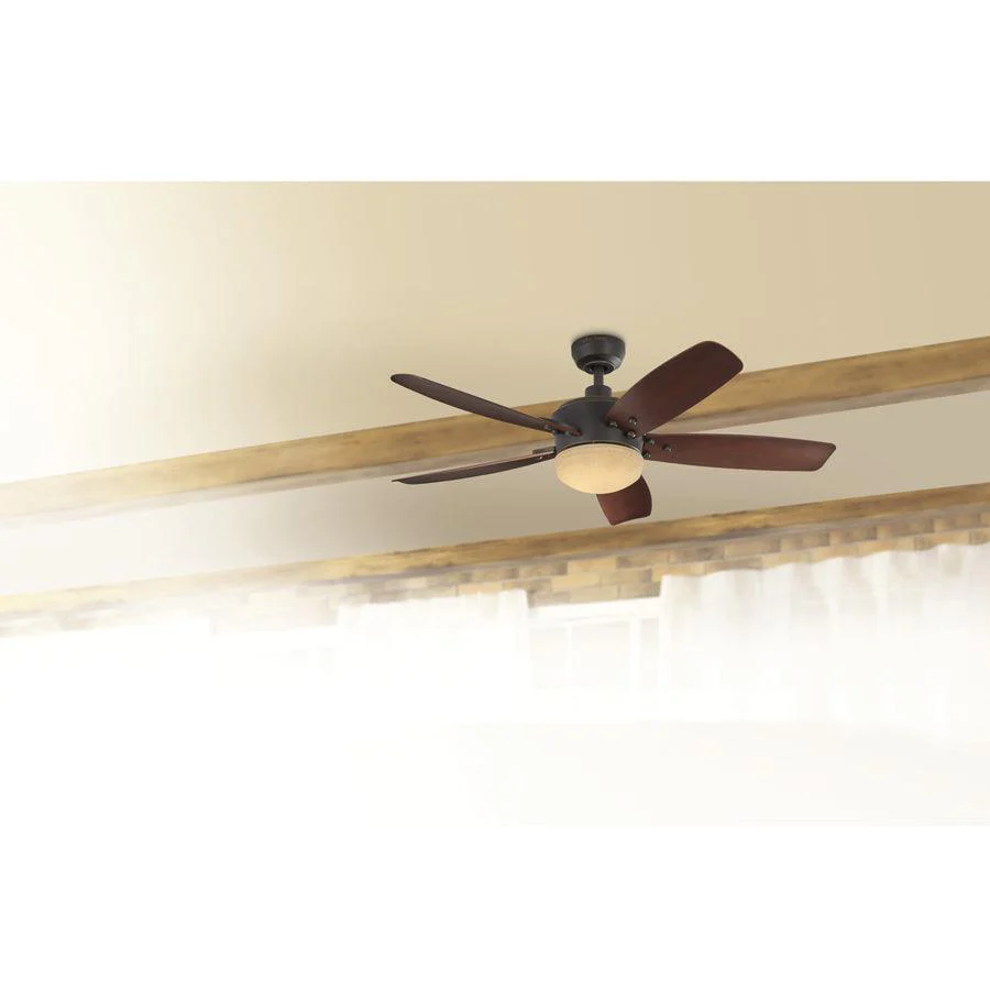Harbor Breeze Saratoga 48-in Oil Rubbed Bronze LED Indoor/Outdoor Ceiling Fan with Remote (5-Blade)