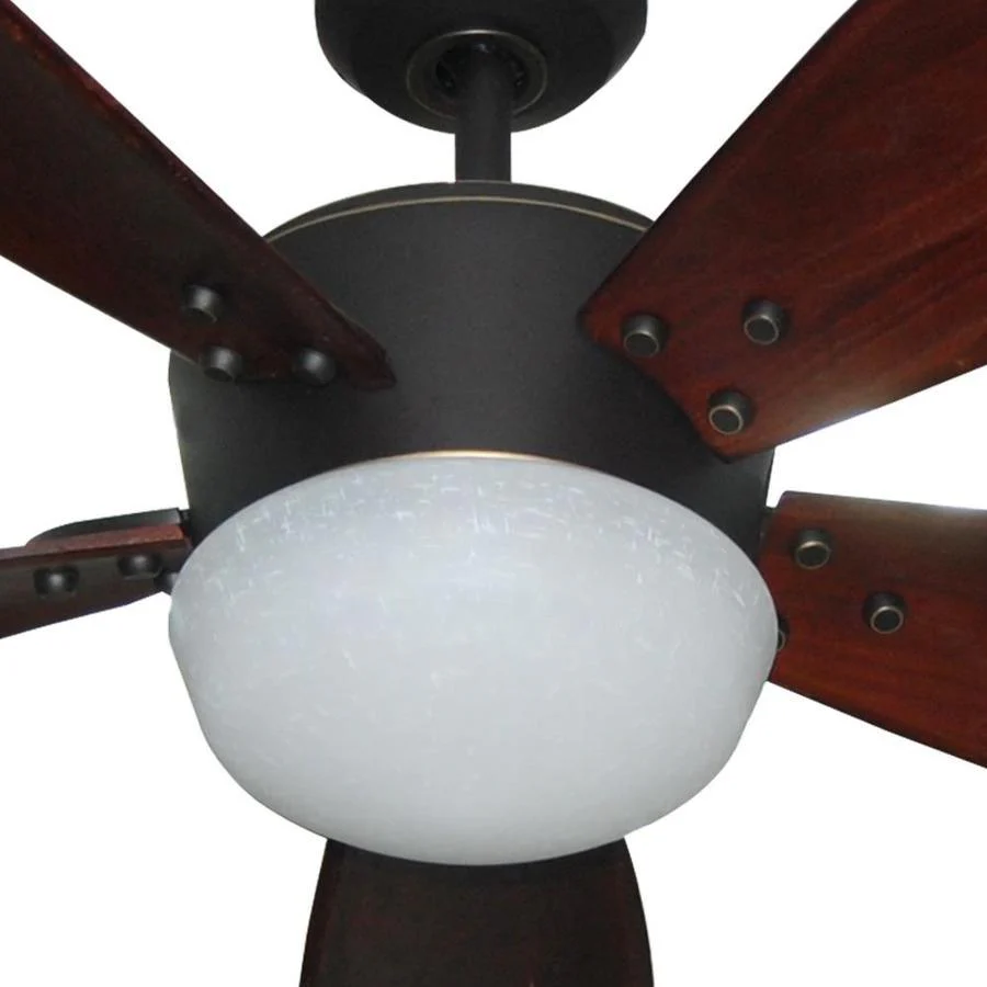 Harbor Breeze Saratoga II 60-in Oil Rubbed Bronze LED Indoor Ceiling Fan with Remote (5-Blade)