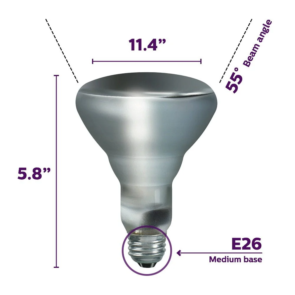 Philips 65-Watt Incandescent BR30 Flood Light Bulb, Soft White 2700K, 12-Pack