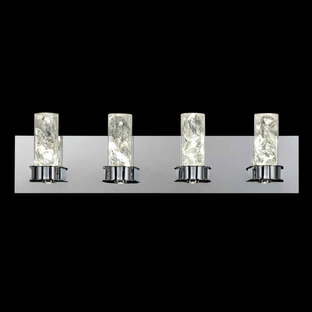 Cusseta 30-Watt Crystal Integrated LED 4-Light Vanity Light
