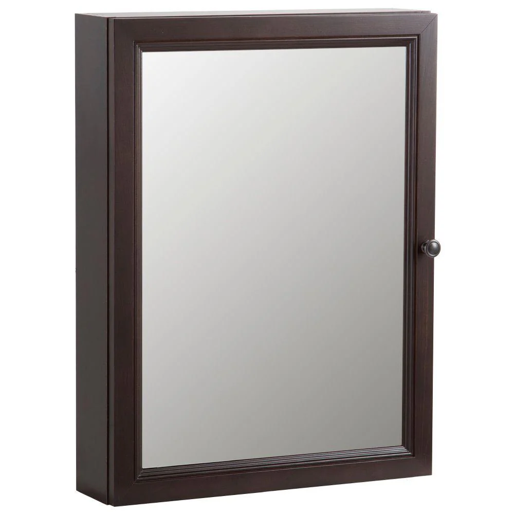 Delridge 22 in. W x 30 in. H x 6 in. D Framed Surface-Mount Modular Bathroom Medicine Cabinet in Chocolate