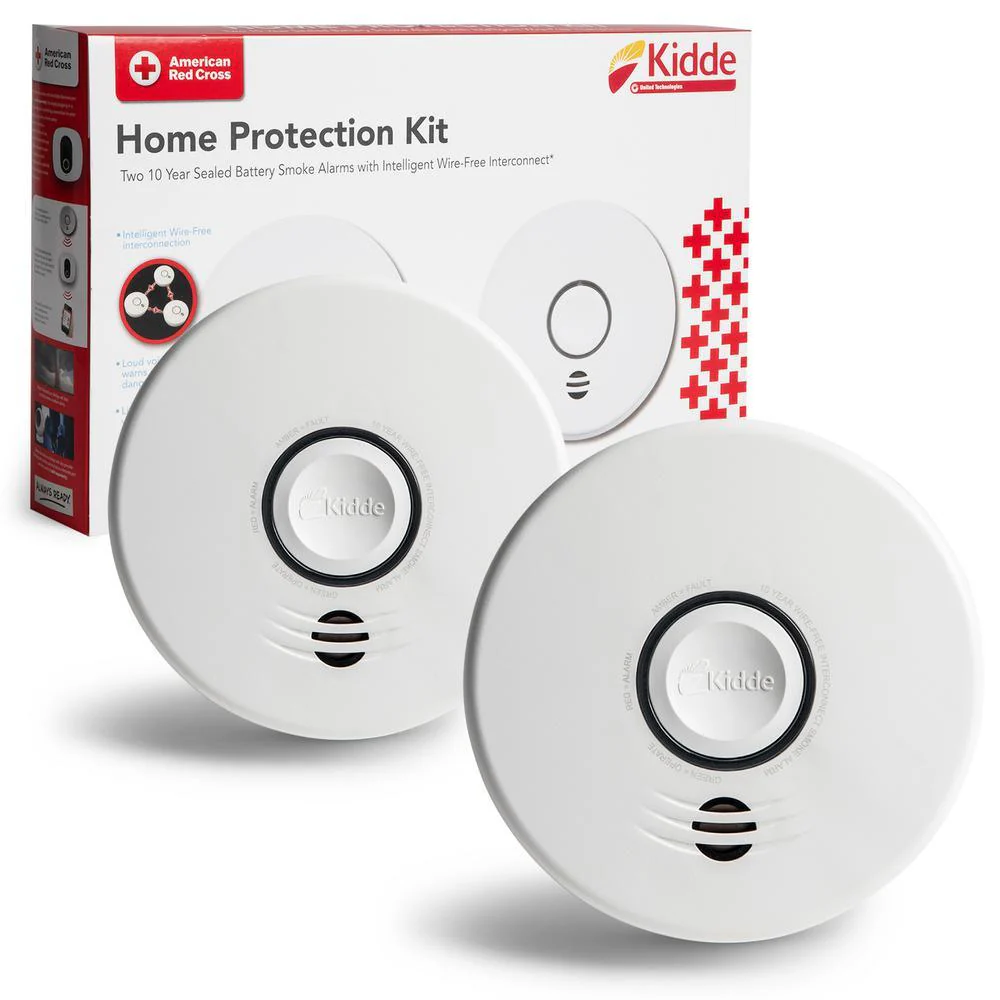 10-Year Sealed Battery Smoke Detector with Intelligent Wire-Free Voice Interconnect  (2-pack)