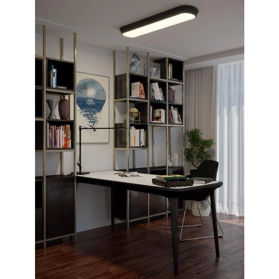 Good Earth Lighting Portal 48-in Bronze Traditional LED Flush Mount Light ENERGY STAR