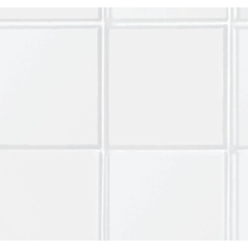 Everyday Smooth Tile 60 in. x 36 in. x 76 in. 1-Piece Bath and Shower Kit with Right Drain in White