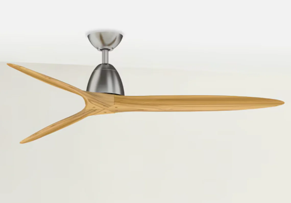 Fanimation Studio Collection Prop 60-in Brushed nickel Indoor Ceiling Fan with Remote (3-Blade)