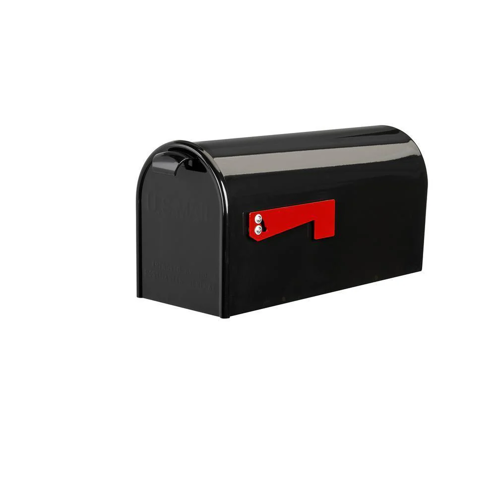 Lazy Hill Farm Designs Black Post-Mounted Bristol Mailbox