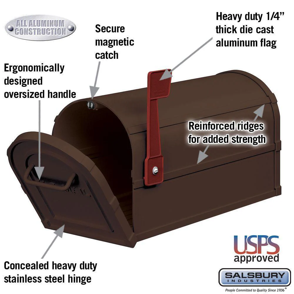 4800 Series Post-Mount Antique Rural Mailbox