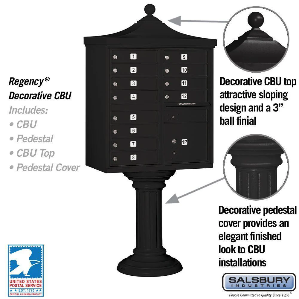 Regency Decorative 12-Compartment Post-Mount Cluster Box Unit