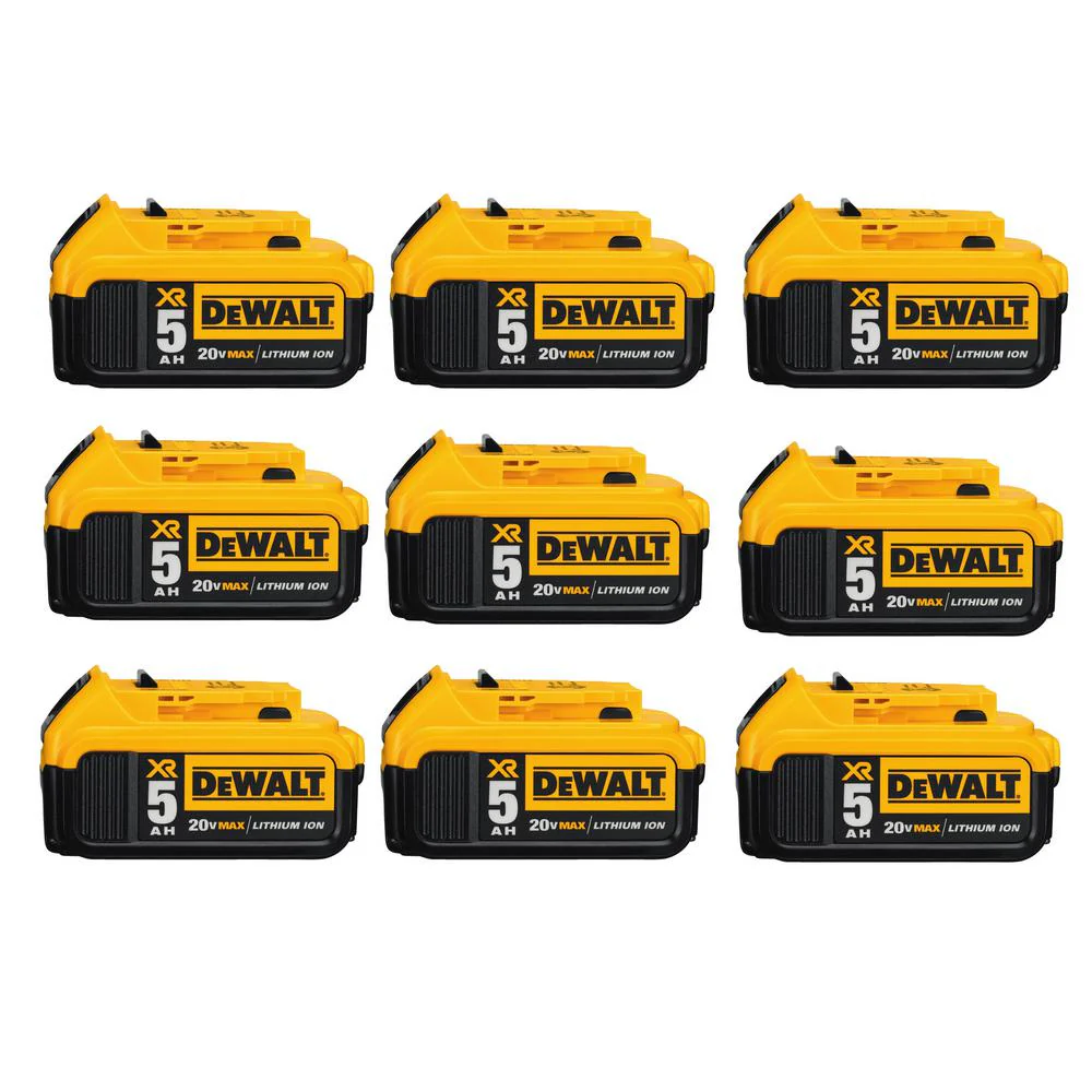 20-Volt MAX XR Premium Lithium-Ion 5.0Ah Battery Pack (9-Pack)